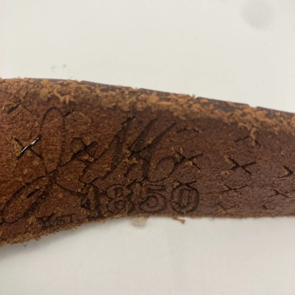 Johnston &‎ Murphy Men's Leather Belt 40 Brown Casual Classic Made in Italy